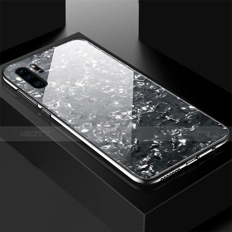 Custodia Silicone Specchio Laterale Cover M01 per Huawei P30 Pro Nero