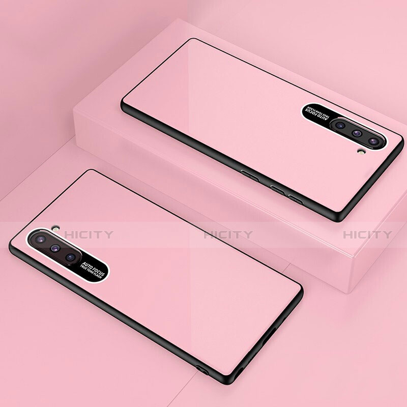 Custodia Silicone Specchio Laterale Cover M01 per Samsung Galaxy Note 10 5G Oro Rosa