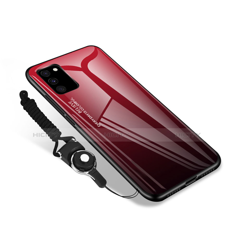 Custodia Silicone Specchio Laterale Cover M01 per Samsung Galaxy S20 FE 4G Rosso e Nero
