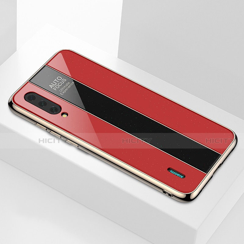 Custodia Silicone Specchio Laterale Cover M01 per Xiaomi CC9e Rosso