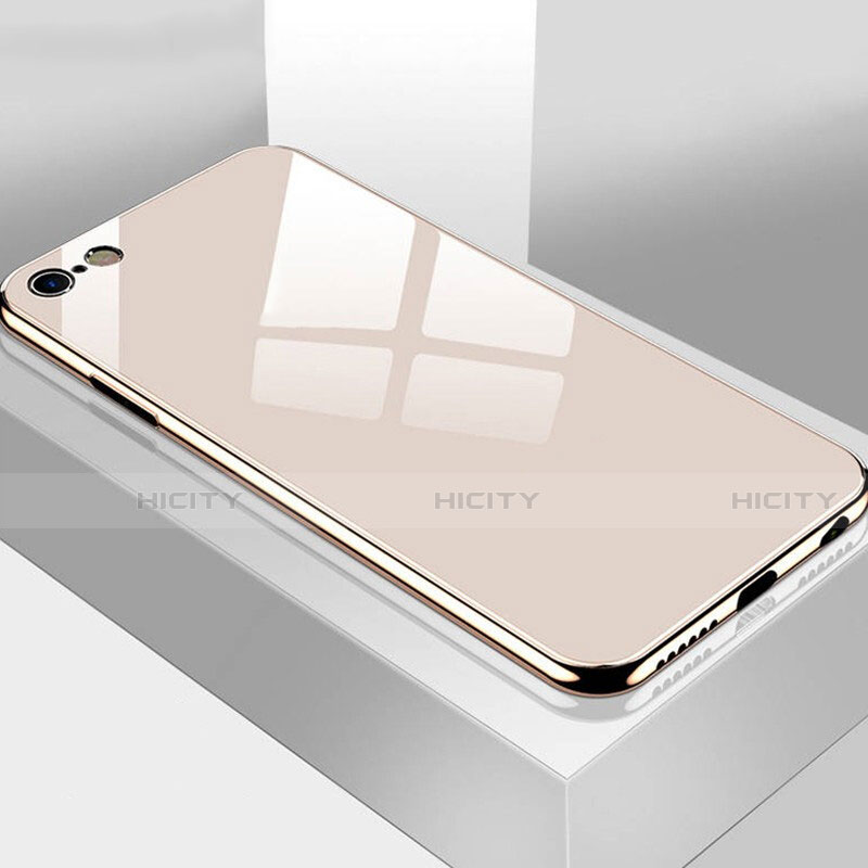 Custodia Silicone Specchio Laterale Cover M02 per Apple iPhone 6 Plus Oro