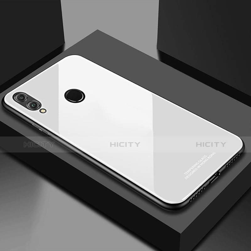 Custodia Silicone Specchio Laterale Cover M02 per Huawei Honor 10 Lite Bianco