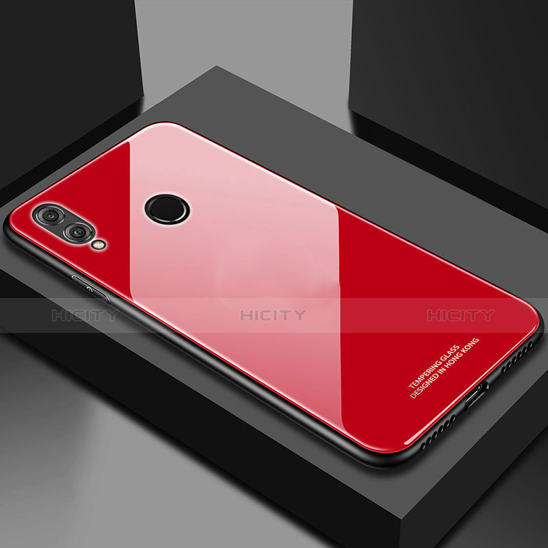Custodia Silicone Specchio Laterale Cover M02 per Huawei Honor 10 Lite Rosso