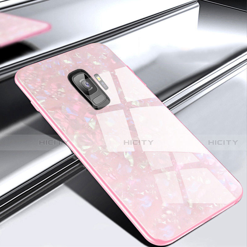 Custodia Silicone Specchio Laterale Cover M02 per Samsung Galaxy S9 Oro Rosa