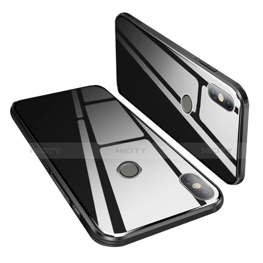 Custodia Silicone Specchio Laterale Cover M02 per Xiaomi Mi 8 Nero