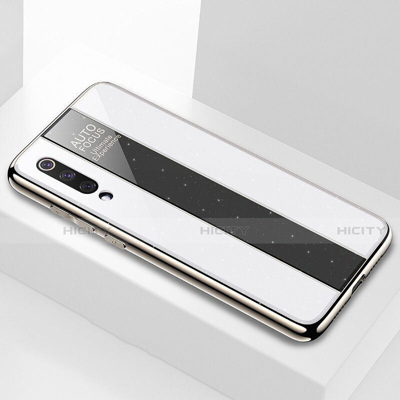 Custodia Silicone Specchio Laterale Cover M02 per Xiaomi Mi 9 Bianco