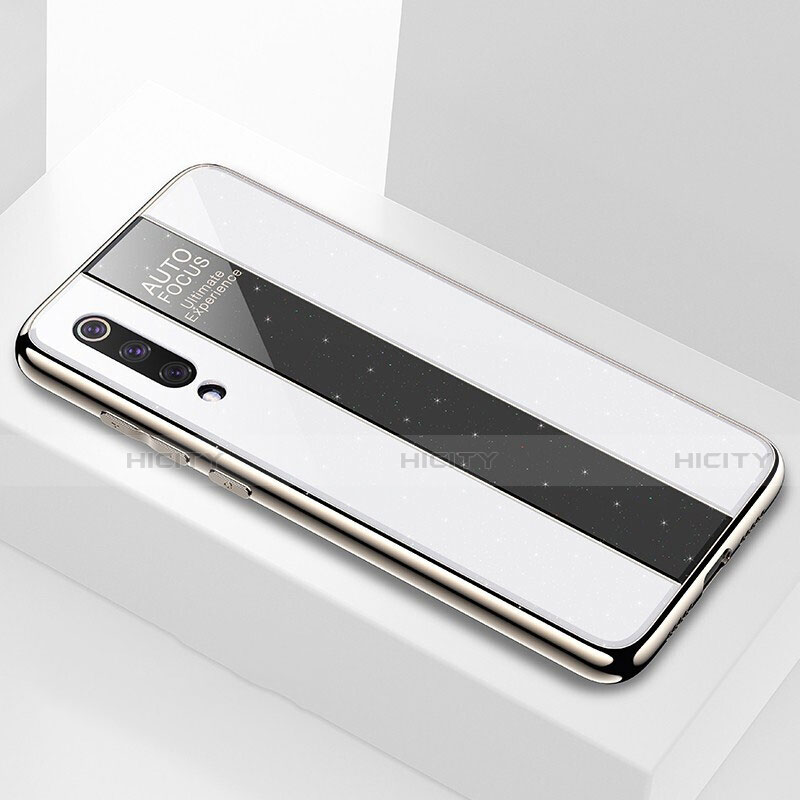 Custodia Silicone Specchio Laterale Cover M02 per Xiaomi Mi 9 Lite Bianco