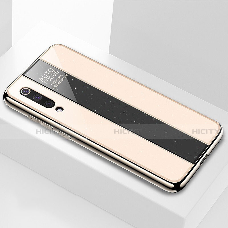 Custodia Silicone Specchio Laterale Cover M02 per Xiaomi Mi 9 Oro
