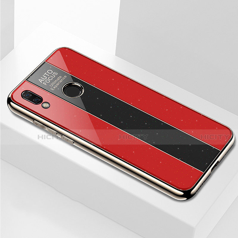 Custodia Silicone Specchio Laterale Cover M03 per Huawei P20 Lite Rosso