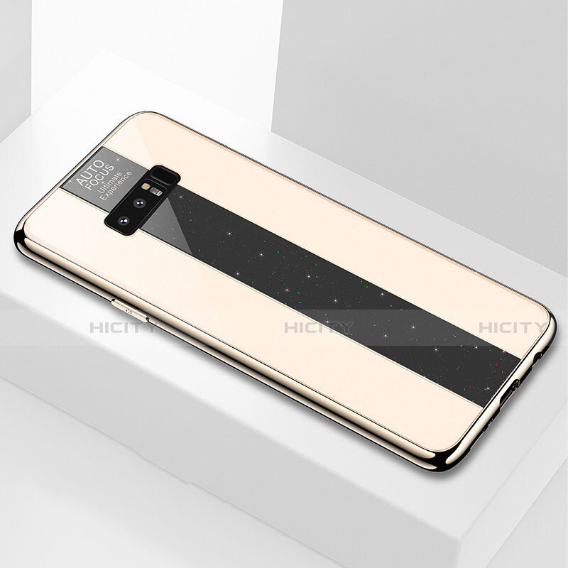 Custodia Silicone Specchio Laterale Cover M03 per Samsung Galaxy Note 8 Oro
