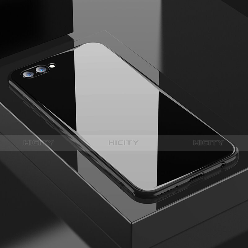 Custodia Silicone Specchio Laterale Cover M04 per Huawei Honor V10 Nero