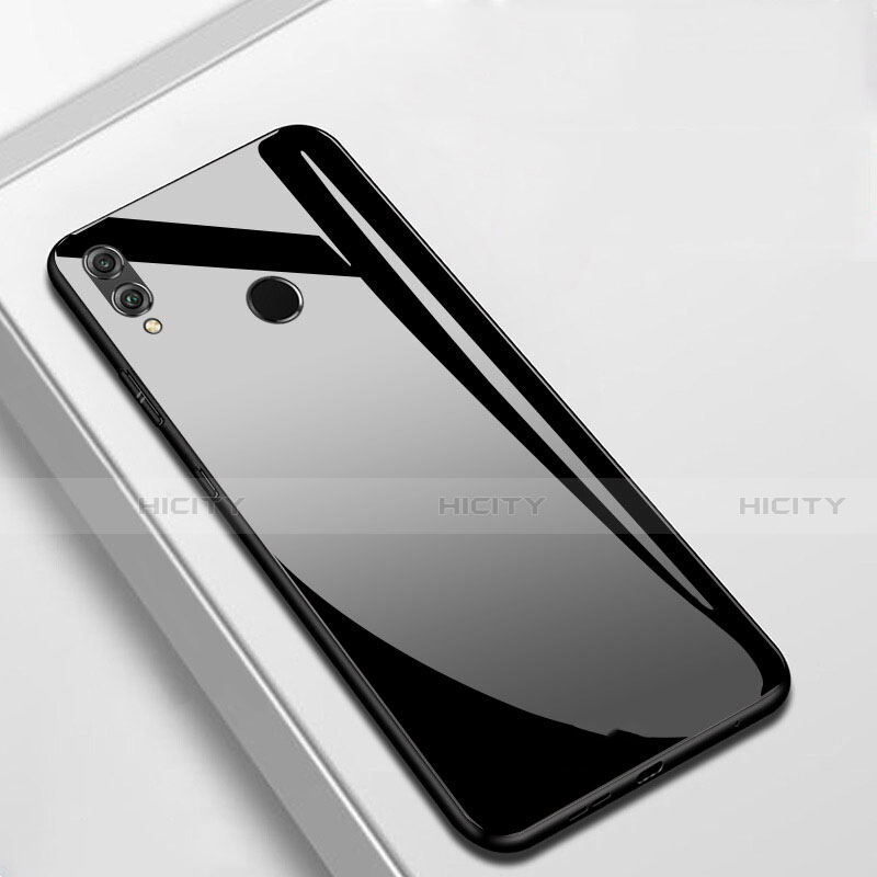 Custodia Silicone Specchio Laterale Cover M05 per Huawei Y9 (2019) Nero