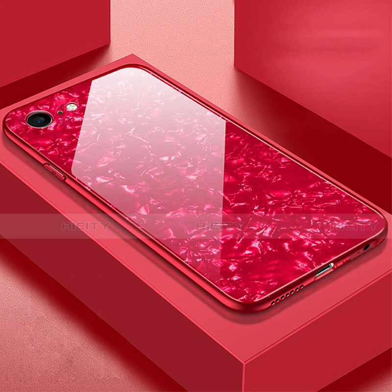 Custodia Silicone Specchio Laterale Cover P01 per Apple iPhone 6S Plus Rosso