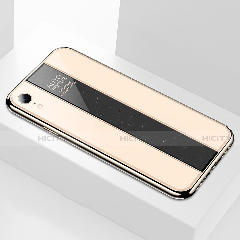 Custodia Silicone Specchio Laterale Cover per Apple iPhone XR Oro