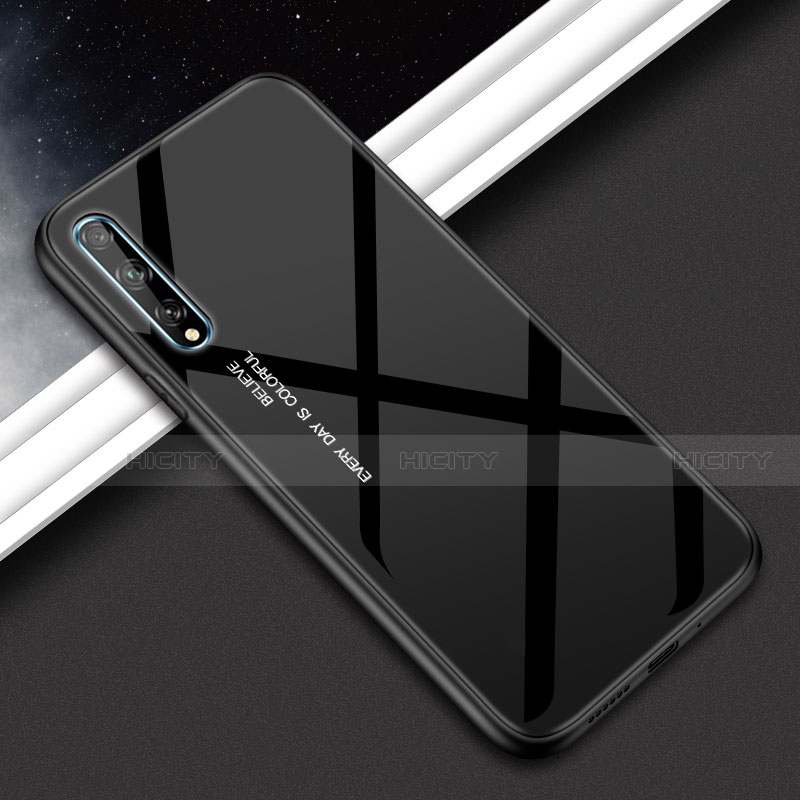 Custodia Silicone Specchio Laterale Cover per Huawei Enjoy 10S Nero
