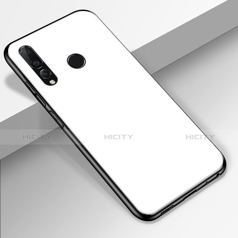 Custodia Silicone Specchio Laterale Cover per Huawei Enjoy 9s Bianco