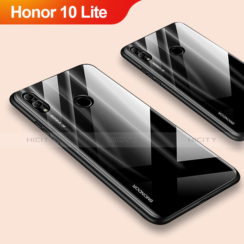 Custodia Silicone Specchio Laterale Cover per Huawei Honor 10 Lite Nero