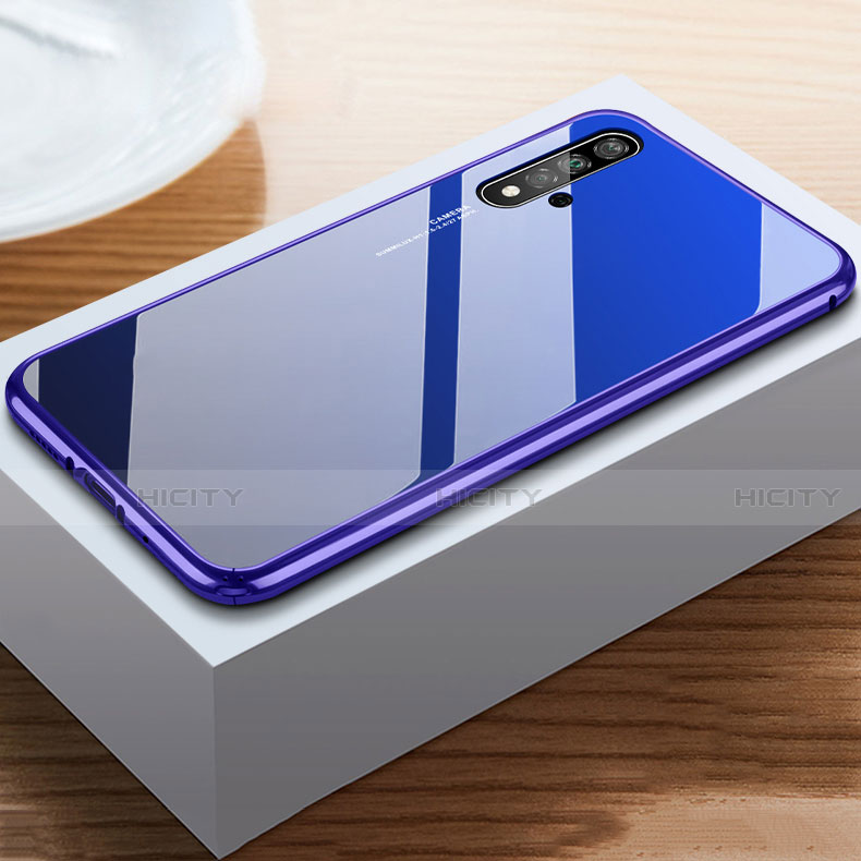 Custodia Silicone Specchio Laterale Cover per Huawei Honor 20 Blu