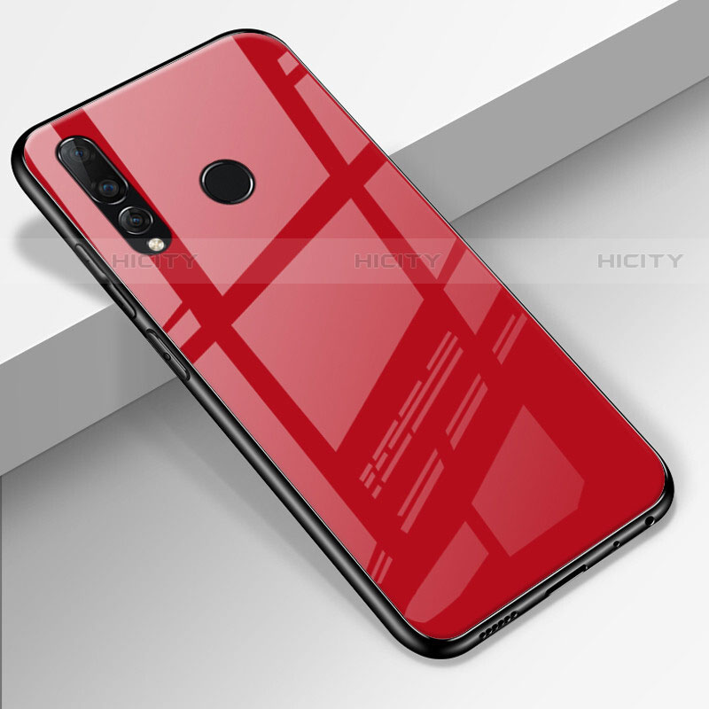 Custodia Silicone Specchio Laterale Cover per Huawei Honor 20 Lite Rosso