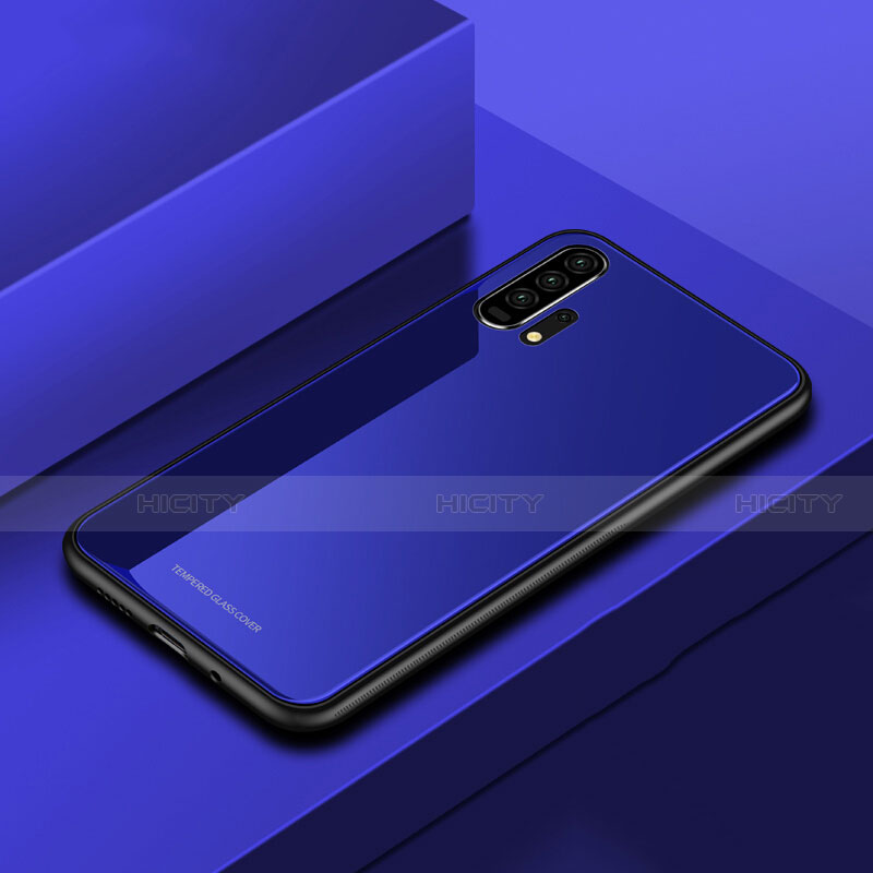 Custodia Silicone Specchio Laterale Cover per Huawei Honor 20 Pro Blu