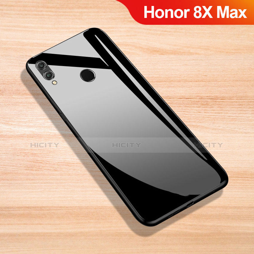 Custodia Silicone Specchio Laterale Cover per Huawei Honor 8X Max Nero