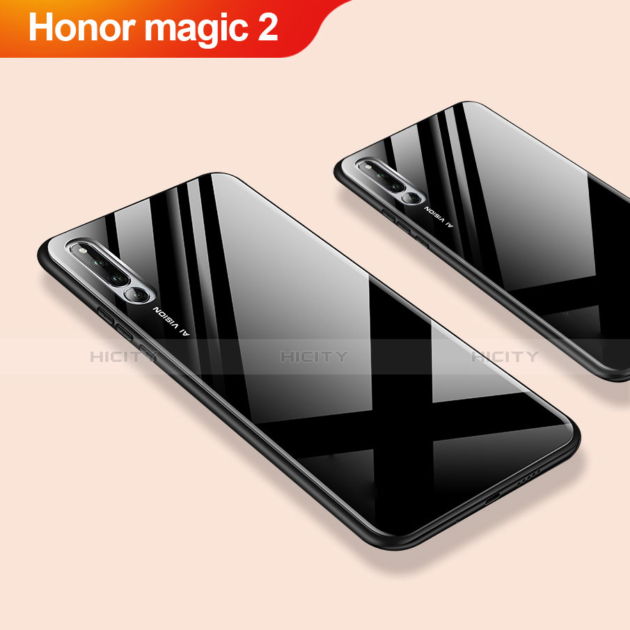 Custodia Silicone Specchio Laterale Cover per Huawei Honor Magic 2 Nero