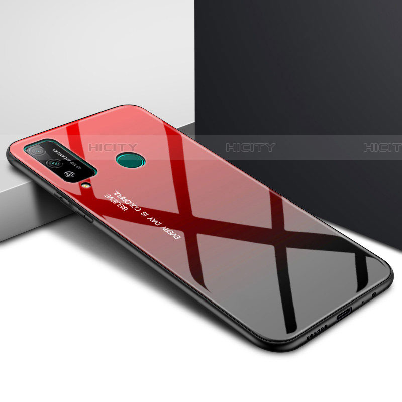 Custodia Silicone Specchio Laterale Cover per Huawei Honor Play4T Rosso
