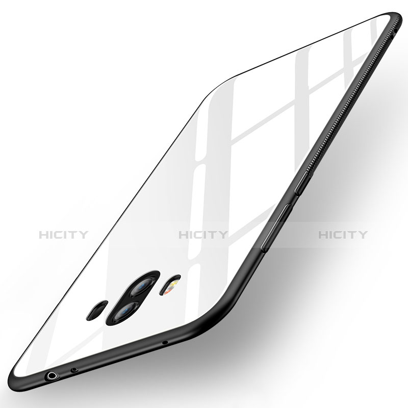 Custodia Silicone Specchio Laterale Cover per Huawei Mate 10 Bianco
