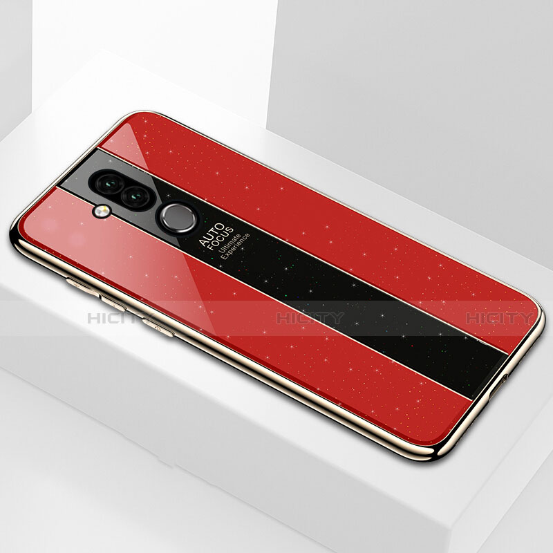 Custodia Silicone Specchio Laterale Cover per Huawei Mate 20 Lite Rosso