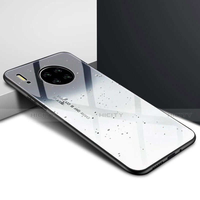 Custodia Silicone Specchio Laterale Cover per Huawei Mate 30 Grigio