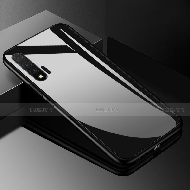 Custodia Silicone Specchio Laterale Cover per Huawei Nova 6 5G Nero