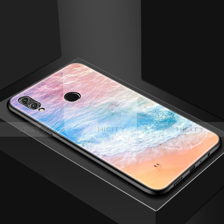 Custodia Silicone Specchio Laterale Cover per Huawei P Smart (2019) Arancione