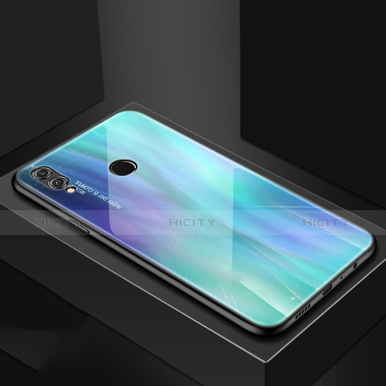 Custodia Silicone Specchio Laterale Cover per Huawei P Smart (2019) Blu