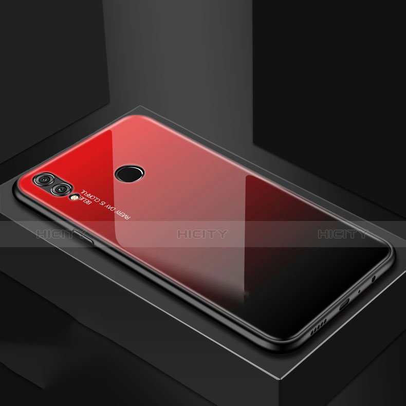 Custodia Silicone Specchio Laterale Cover per Huawei P Smart (2019) Rosso