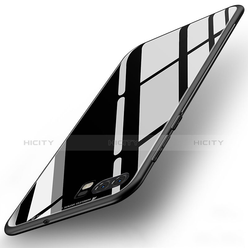 Custodia Silicone Specchio Laterale Cover per Huawei P10 Nero