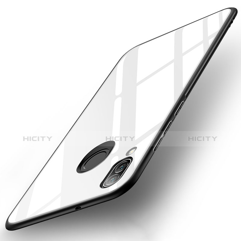 Custodia Silicone Specchio Laterale Cover per Huawei P20 Lite Bianco