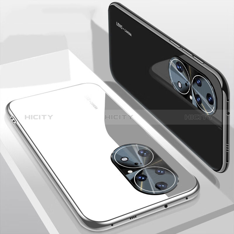 Custodia Silicone Specchio Laterale Cover per Huawei P50 Pro