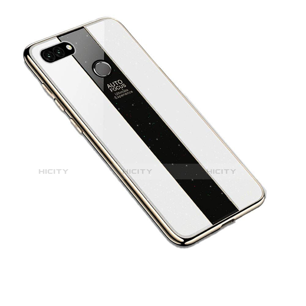 Custodia Silicone Specchio Laterale Cover per Huawei Y9 (2018) Bianco
