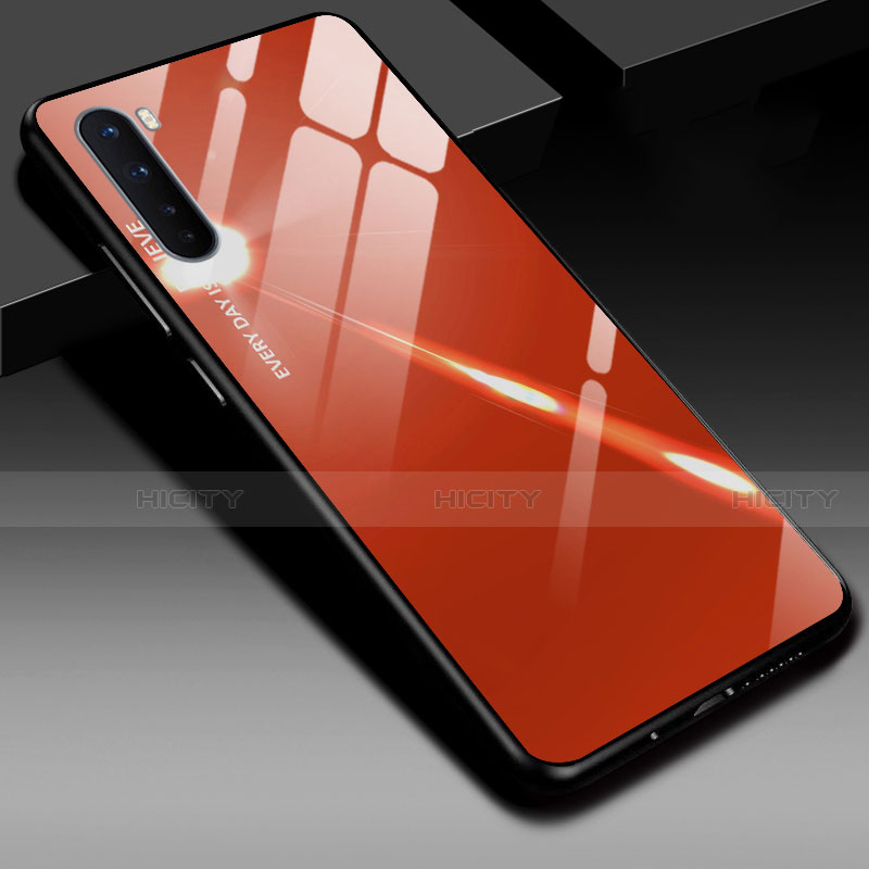 Custodia Silicone Specchio Laterale Cover per OnePlus Nord Arancione