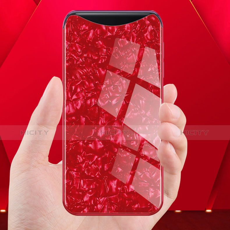 Custodia Silicone Specchio Laterale Cover per Oppo Find X