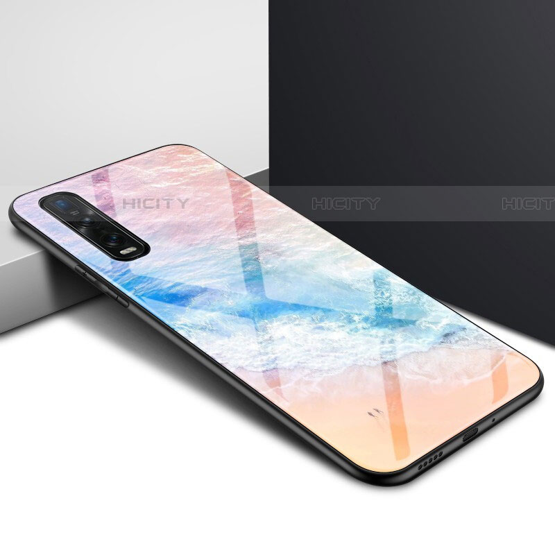 Custodia Silicone Specchio Laterale Cover per Oppo Find X2 Colorato