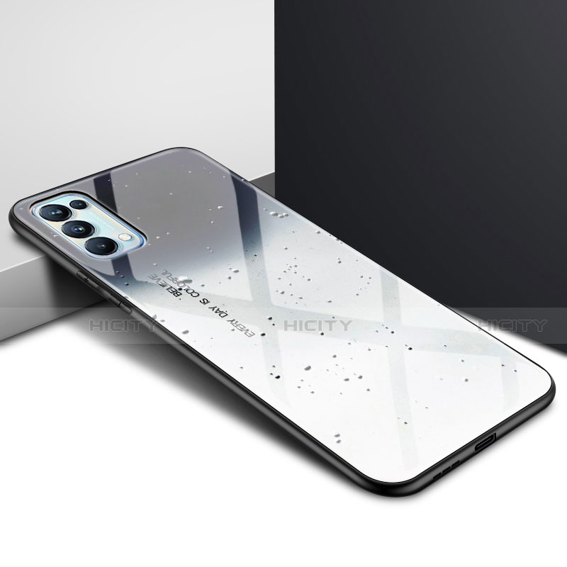 Custodia Silicone Specchio Laterale Cover per Oppo Find X3 Lite 5G Grigio