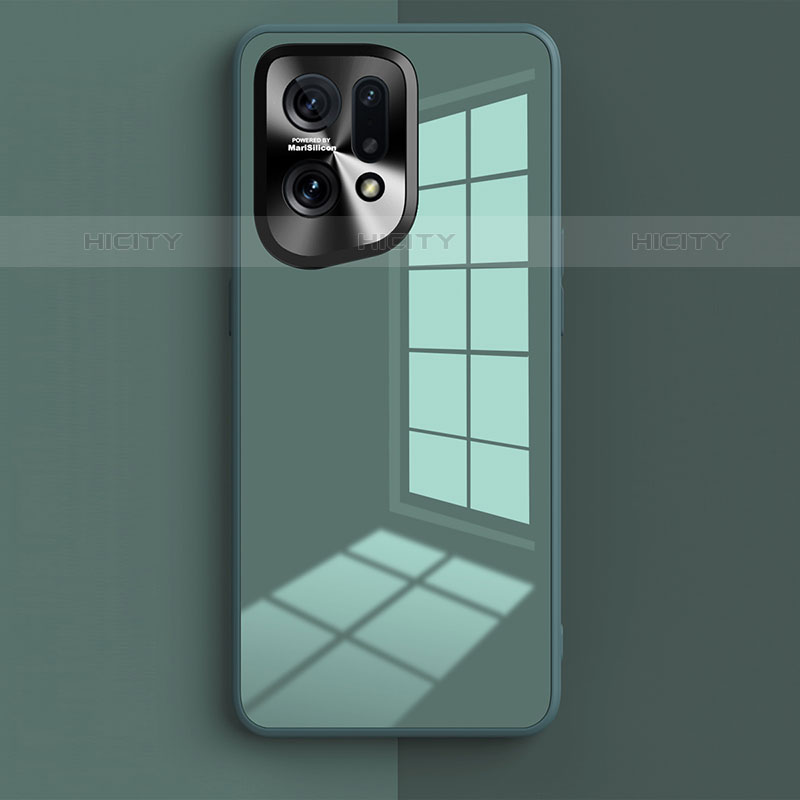 Custodia Silicone Specchio Laterale Cover per Oppo Find X5 Pro 5G