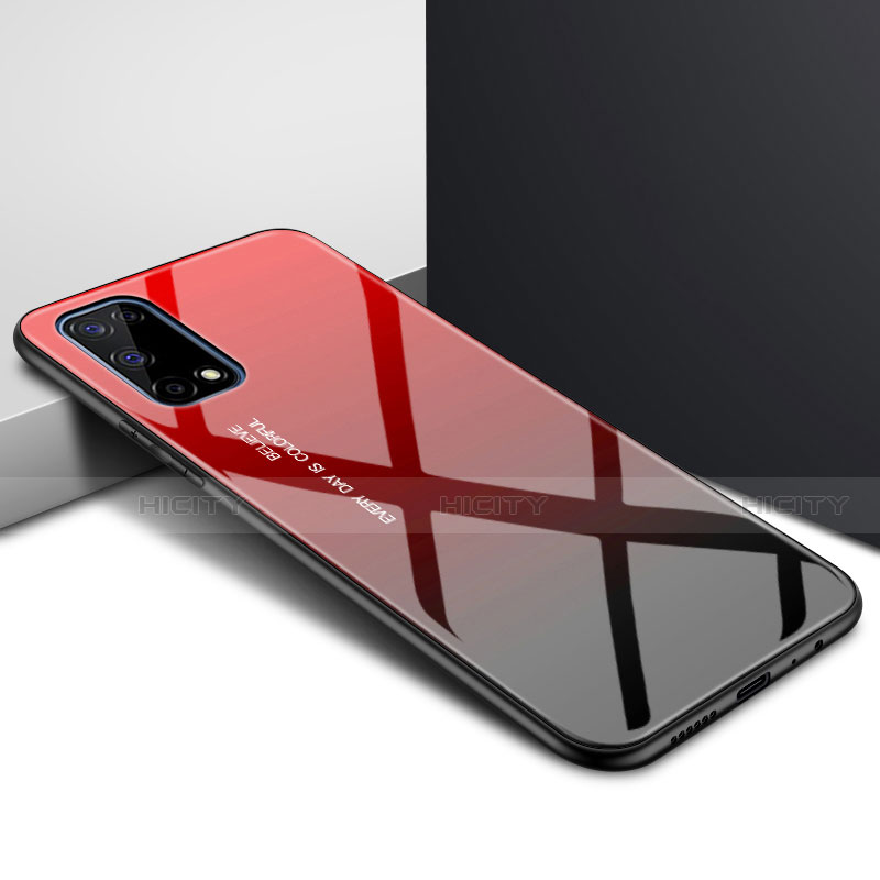 Custodia Silicone Specchio Laterale Cover per Oppo K7x 5G Rosso