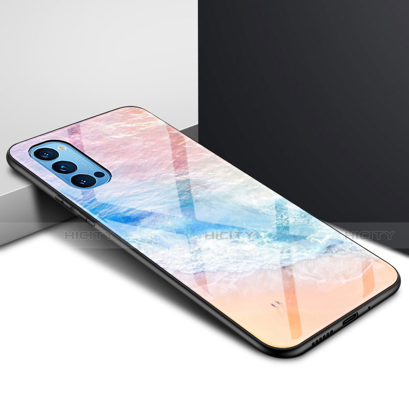 Custodia Silicone Specchio Laterale Cover per Oppo Reno4 5G