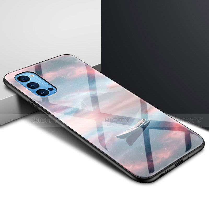 Custodia Silicone Specchio Laterale Cover per Oppo Reno4 5G