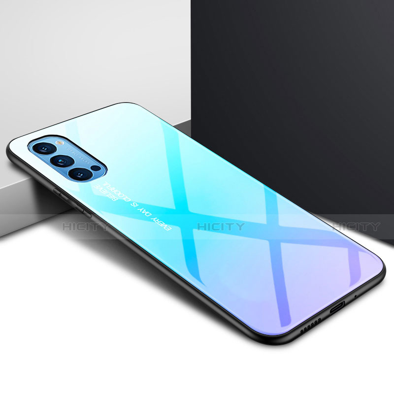 Custodia Silicone Specchio Laterale Cover per Oppo Reno4 Pro 5G