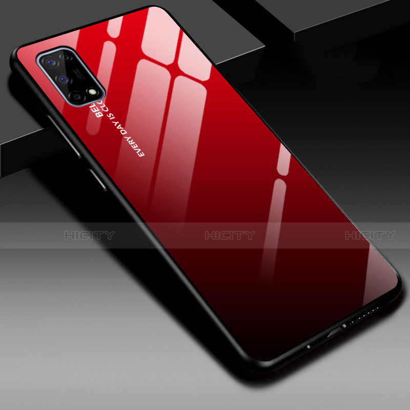 Custodia Silicone Specchio Laterale Cover per Realme V5 5G Rosso