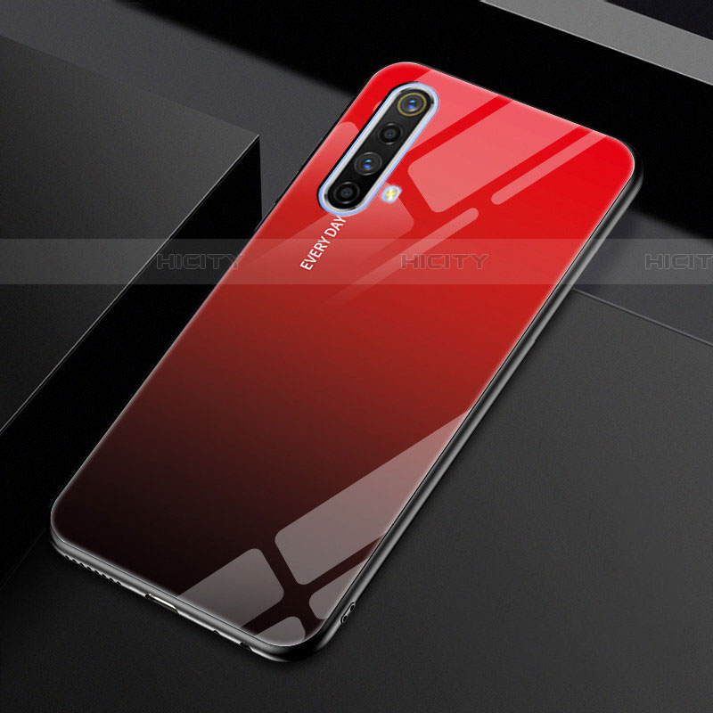 Custodia Silicone Specchio Laterale Cover per Realme X50 5G Rosso