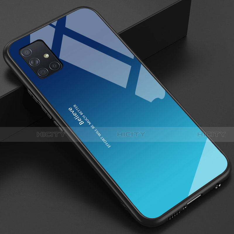 Custodia Silicone Specchio Laterale Cover per Samsung Galaxy A51 4G